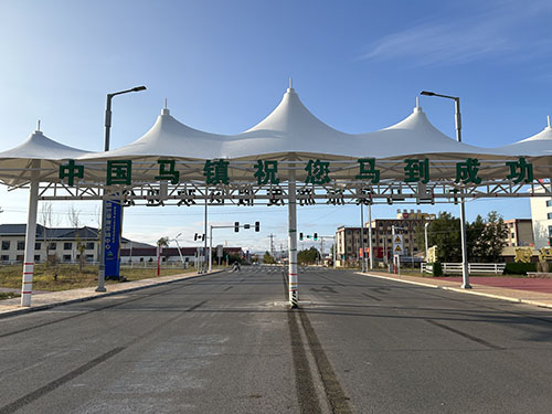 中國(guó)馬鎮(zhèn)入口膜結(jié)構(gòu)